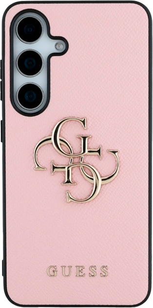 Панель Guess Grained Big 4G Logo Small Classic для Samsung Galaxy S25 Pink (3666339449193) - зображення 3