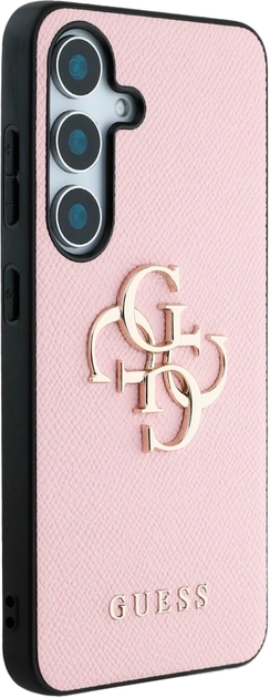 Панель Guess Grained Big 4G Logo Small Classic для Samsung Galaxy S25 Pink (3666339449193) - зображення 4