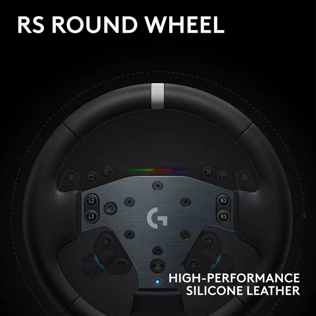 Дротове кермо Logitech G RS50 8 Nm Direct Drive Base and Steering Wheel for PlayStation & PC Black (941-000267) - зображення 5