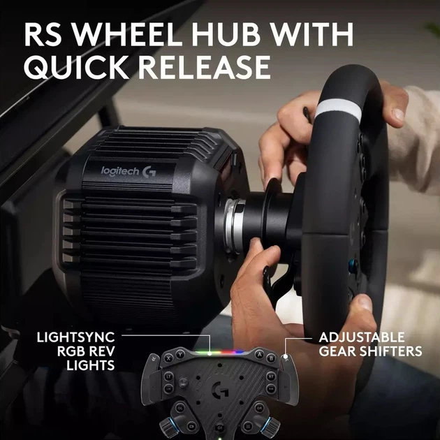 Дротове кермо Logitech G RS50 8 Nm Direct Drive Base and Steering Wheel for PlayStation & PC Black (941-000267) - зображення 6