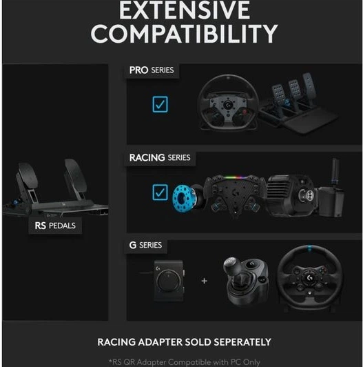 Педалі керування Logitech G RS Pedal Set Black (941-000310) - зображення 6