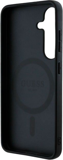 Панель Guess 4G Flowers Print Metal Classic Logo MagSafe для Samsung Galaxy S25 Pink (3666339449285) - зображення 6
