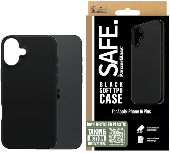 Etui plecki PanzerGlass SAFE. do Apple iPhone 16 Plus Black (SAFE95902) - obraz 4