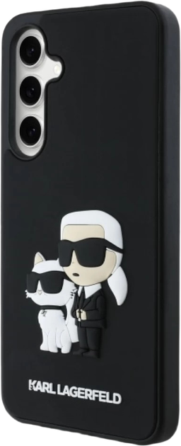 Etui Karl Lagerfeld 3D Rubber Karl&Choupette do Samsung Galaxy S24 FE Black (KLHCS24FE3DRKCNK) - obraz 2