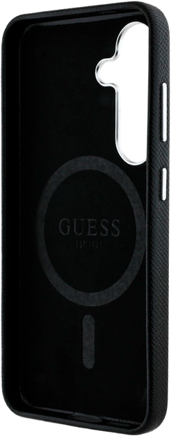 Панель Guess Grained Triangle Logo MagSafe для Samsung Galaxy S25 Black (3666339449308) - зображення 6