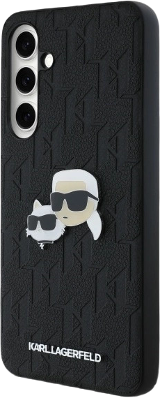 Etui Karl Lagerfeld Karl&Choupette Head Pin do Samsung Galaxy S24 FE Black (KLHCS24FEPGKLKCPK) - obraz 2