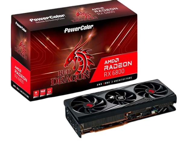 Відеокарта AMD Radeon RX 6800 16GB PowerColor Red Dragon (AXRX 6800 16GBD6-3DHR/OC) Б/В - зображення 3