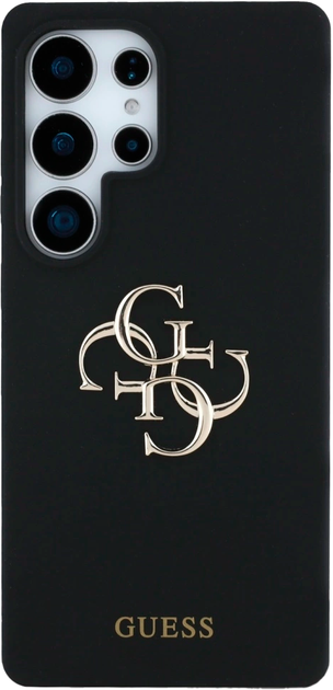 Etui Guess Big 4G Logo Bottom Script do Samsung Galaxy S25 Ultra Black (3666339449377) - obraz 3