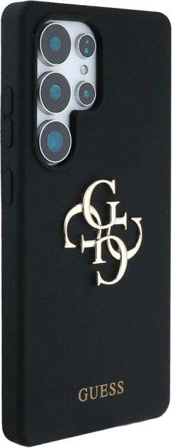 Etui Guess Big 4G Logo Bottom Script do Samsung Galaxy S25 Ultra Black (3666339449377) - obraz 4