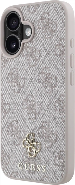 Etui plecki Guess HC PU 4G Small 4G and Classic MagSafe do Apple iPhone 16 Pink (3666339354398) - obraz 2