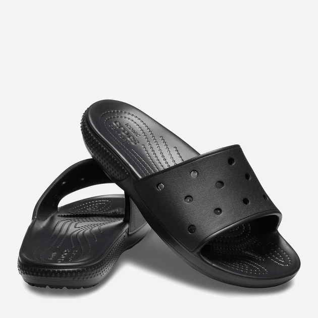 Жіночі шльопанці Crocs Classic Slide 206121-001 38-39 (M6/W8) 24 см Чорні (191448680333) - зображення 2