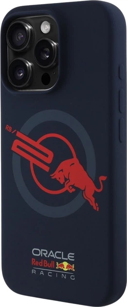 Панель Red Bull HC Silicone ORBR20 Logo Red Lining MagSafe для Apple iPhone 15 Pro Max Navy Blue (3666339374310) - зображення 2