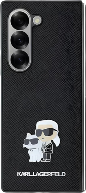 Панель Karl Lagerfeld Saffiano Metal Pin для Samsung Galaxy Fold6 Black (KLHCZFD6SAPKCNPK) - зображення 2