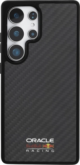 Etui plecki Red Bull Real Carbon Fiber Shiny Logo MagSafe do Samsung Galaxy S25 Ultra Black (3666339421472) - obraz 3