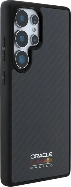 Etui plecki Red Bull Real Carbon Fiber Shiny Logo MagSafe do Samsung Galaxy S25 Ultra Black (3666339421472) - obraz 4