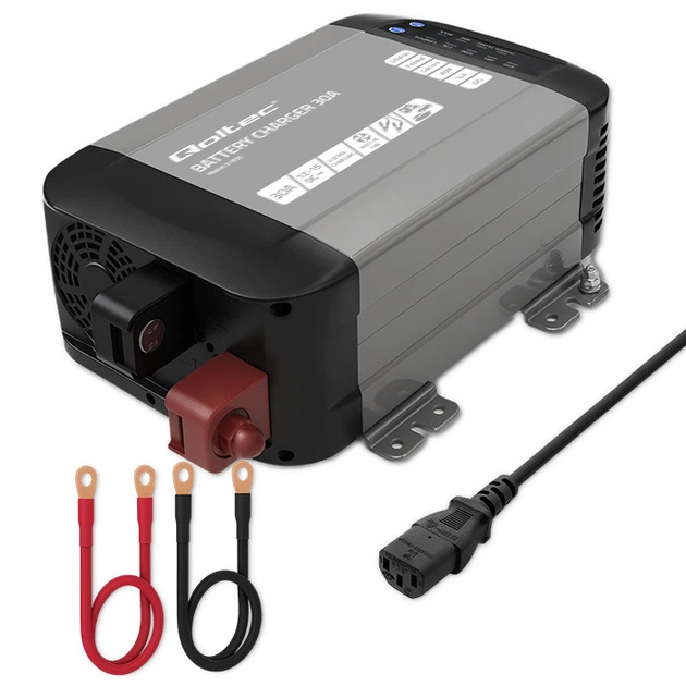 Ładowarka Qoltec Smart Monolith charger for LiFePO4 AGM GEL SLA 40A 12V (5901878519562) - obraz 3