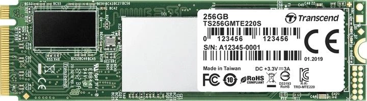Накопитель SSD Transcend m.2 NVMe 256Gb 220S 240 250 (TS256GMTE220S) - Фото 3 Накопитель SSD Transcend m.2 NVMe 256Gb 220S 240 250 (TS256GMTE220S) - изображение 3