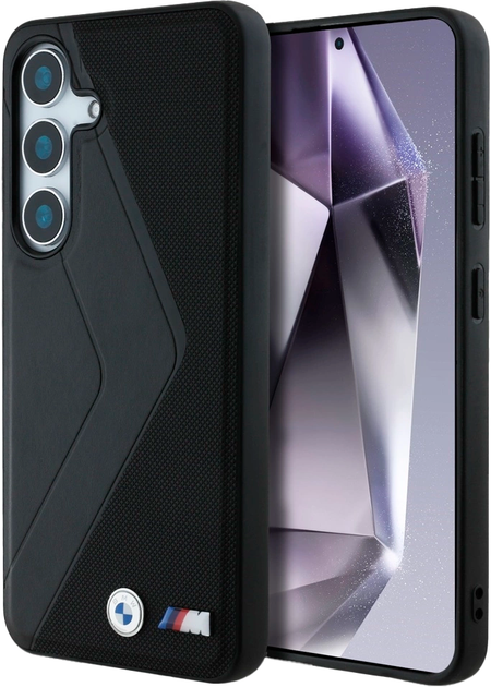 Etui BMW Oversized Stripes MagSafe do Samsung Galaxy S25 Black (3666339448783) - obraz 1