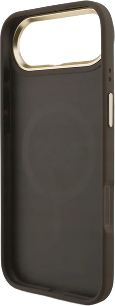 Etui Guess Strass Logo Silicone MagSafe do Apple iPhone 17 Air Brown (GUHMP17MP4GRMDEW) - obraz 6