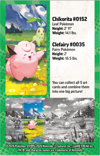 Zestaw kart Pokemon Pokemon TCG: ME 02.5 Mini Tin B Clefairy/Chikorita (196214132832) - obraz 3