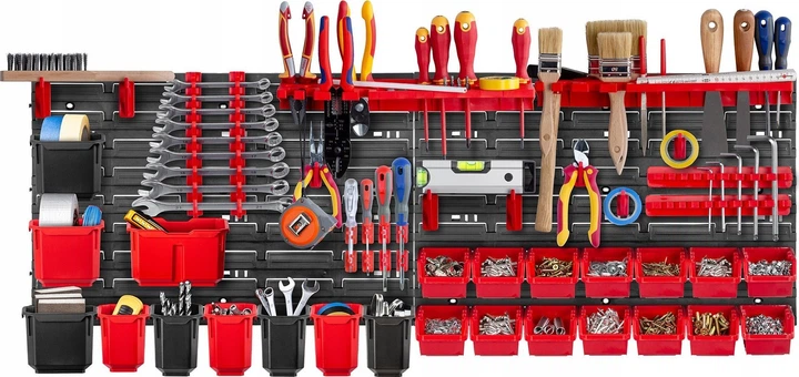 Tablica narzędziowa Kadax K7714 ścianka warsztatowa 116 x 39 cm 46 elementów (5903699468661) - obraz 4
