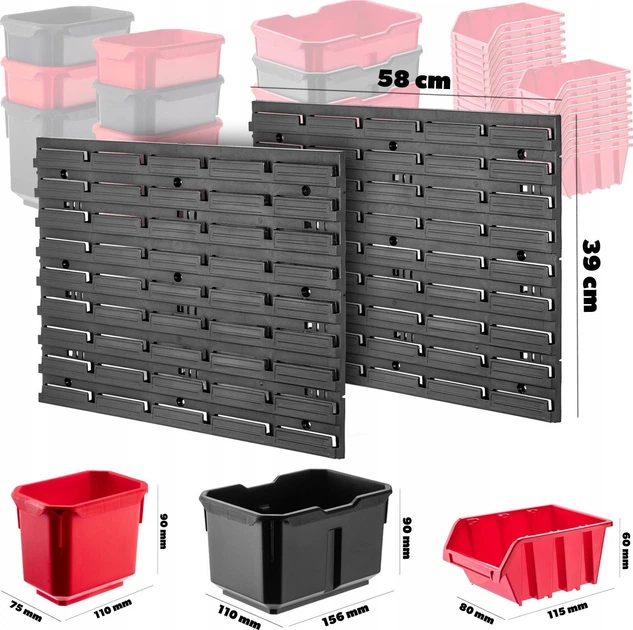 Tablica narzędziowa Kadax K7714 ścianka warsztatowa 116 x 39 cm 46 elementów (5903699468661) - obraz 5