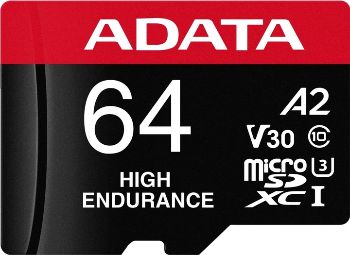 Карта пам'яті ADATA MicroSDXC 64 GB UHS-I Class 10 + SD адаптер (AUSDX64GUI3V30SHA2-RA1) - зображення 2