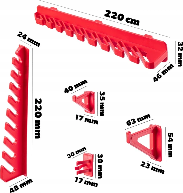 Tablica narzędziowa Kadax K7716 ścianka warsztatowa 116 x 39 cm 39 elementów (5903699473672) - obraz 11