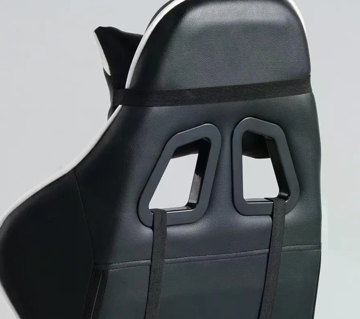 Геймерское кресло Gamer PRO Jaguar из экокожи с подголовником, поясничной подушкой и резиновыми колесами - изображение 6