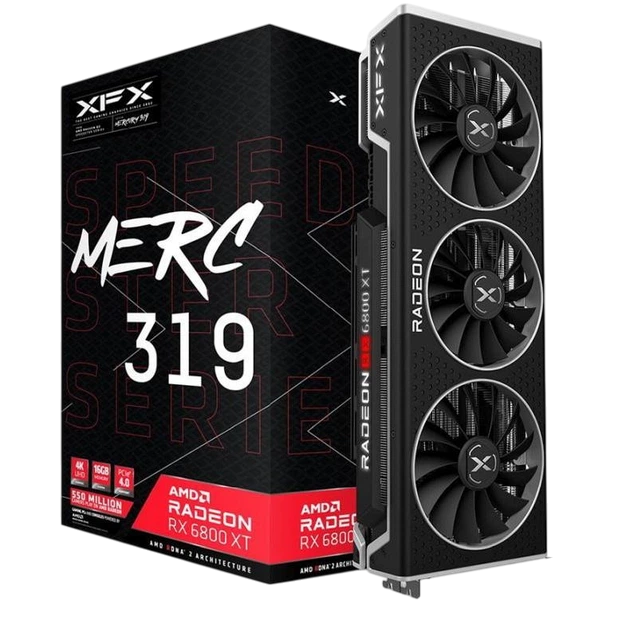 Відеокарта AMD Radeon RX 6800 XT 16GB XFX Speedster MERC319 (RX-68XTALFD9) Б/В - Фото 1 Відеокарта AMD Radeon RX 6800 XT 16GB XFX Speedster MERC319 (RX-68XTALFD9) Б/В - изображение 1