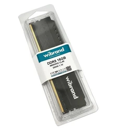 Модуль памяти Wibrand 16Gb DDR5 4800 MHz Black (WI4800DDR5D/16GB) - изображение 2
