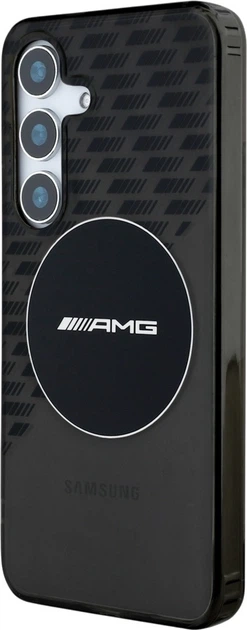 Etui plecki AMG Transparent Rhombs MagSafe do Samsung Galaxy S25 Black (3666339422080) - obraz 2