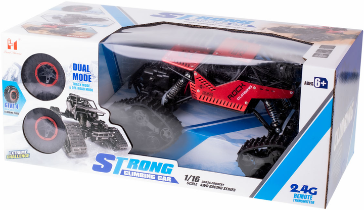 Машинка на дистанційному управлінні KIK Rock Crawler 4x4 LHC012 авто 2в1 Червона (5903039720541) - зображення 1