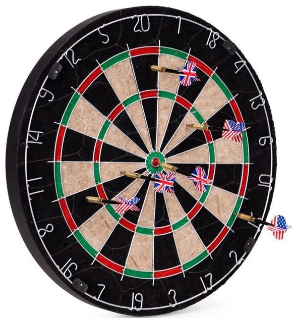 Дартс EcoToys сизалева дошка набір 6 дротиків 46 см (AP-301) (5905817008919) - зображення 3