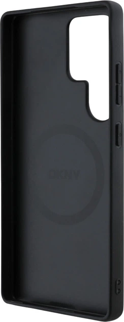 Etui plecki DKNY Leather Checkered Pattern MagSafe do Samsung Galaxy S25 Ultra Black (3666339423568) - obraz 5