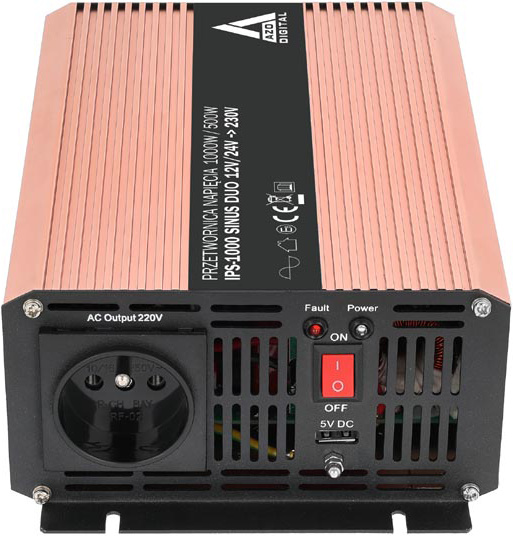 Инвертор AZO Digital SINUS IPS-1000S 1000W DUO (11 –15 /22 - 30 VDC) (AZO00D1326/3SIP1000DUO) - зображення 2