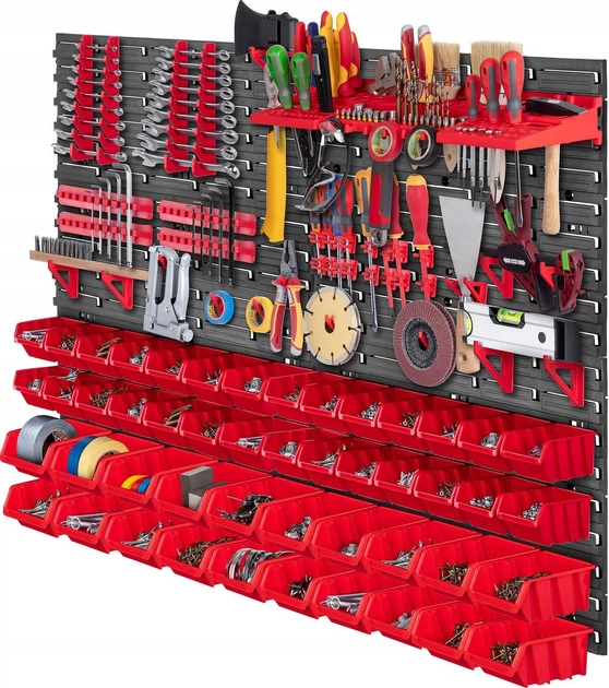 Tablica narzędziowa Kadax K7649 ścianka warsztatowa 116 x 78 cm 89 elementów (5903699468012) - obraz 2