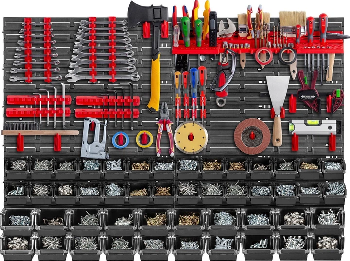 Tablica narzędziowa Kadax K7650 ścianka warsztatowa 116 x 78 cm 89 elementów (5903699468029) - obraz 4