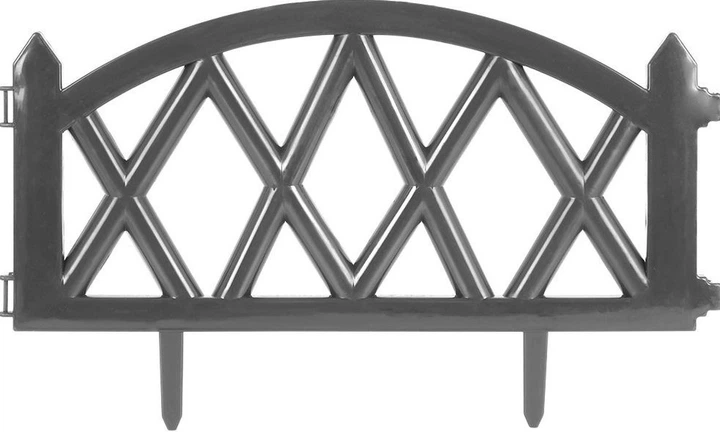 Płotek ogrodowy Vilde 50x30 cm 6 szt. Grafitowy (351006-G) - obraz 3