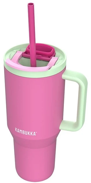 Kubek termiczny Kambukka Rio Bubblegum Mint 11-08004 950 ml Różowy z miętowym (5407005144336) - obraz 3