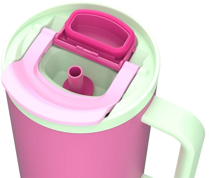 Kubek termiczny Kambukka Rio Bubblegum Mint 11-08004 950 ml Różowy z miętowym (5407005144336) - obraz 5