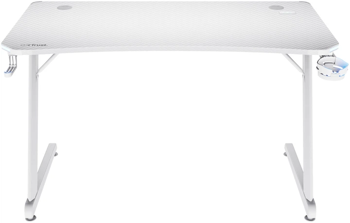 Комп'ютерний стіл Trust GXT709W Luminus RGB 25328 Білий (8713439253283) - зображення 1