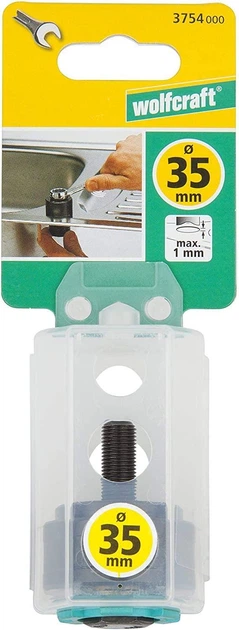Przyrząd do wycinania otworów Wolfcraft Ø 35 (1 3/8 ) (3754000) (4006885375406) - obraz 2