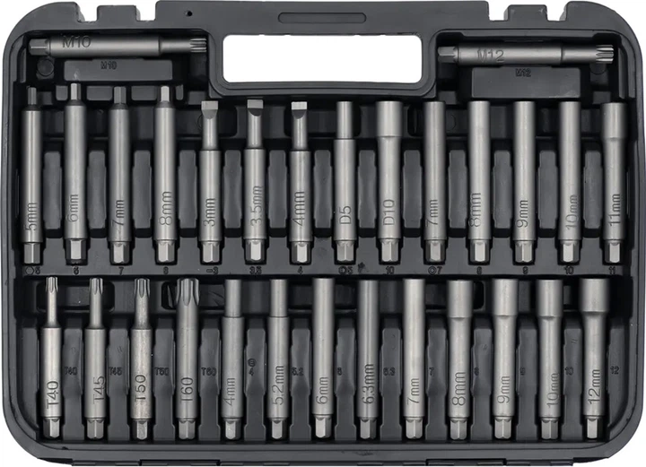 Ключі Yato YT-06212 для кріплення амортизаторів із наскрізним храповим механізмом 50 елементів (5906083114625) - зображення 2