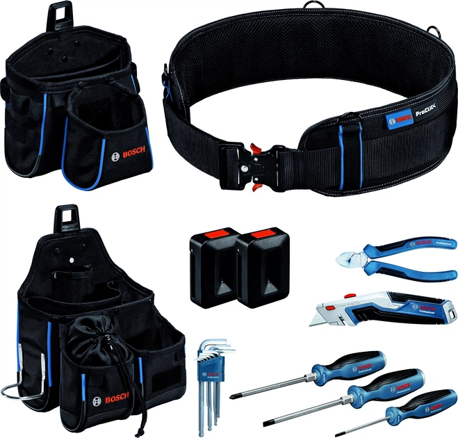 Професійний пояс Bosch для інструментів та набір ручних інструментів 1600A02H5C (4059952657431) - зображення 1