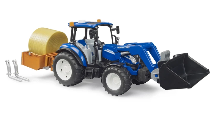 Іграшковий набір Bruder Трактор New Holland T5.121 з навантажувачем та аксесуарами 04055 (4001702021870) - зображення 2