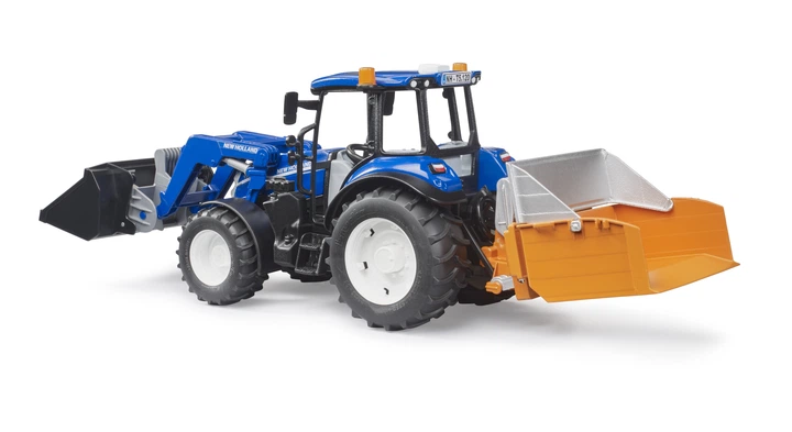 Іграшковий набір Bruder Трактор New Holland T5.121 з навантажувачем та аксесуарами 04055 (4001702021870) - зображення 3