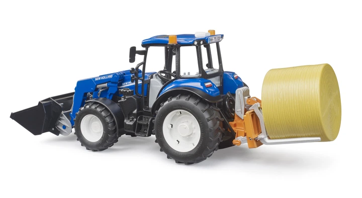 Іграшковий набір Bruder Трактор New Holland T5.121 з навантажувачем та аксесуарами 04055 (4001702021870) - зображення 7