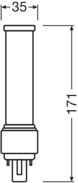 Lampa LED OSRAM Dulux D26 EM 9W 1100Lm 4000K G24d-3 (4058075558601) - obraz 3