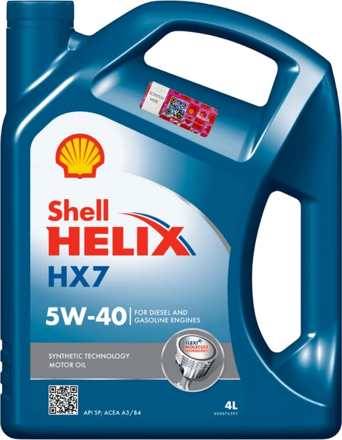 Olej silnikowy Shell Helix HX7 5W-40 4 l (550040513) - obraz 1